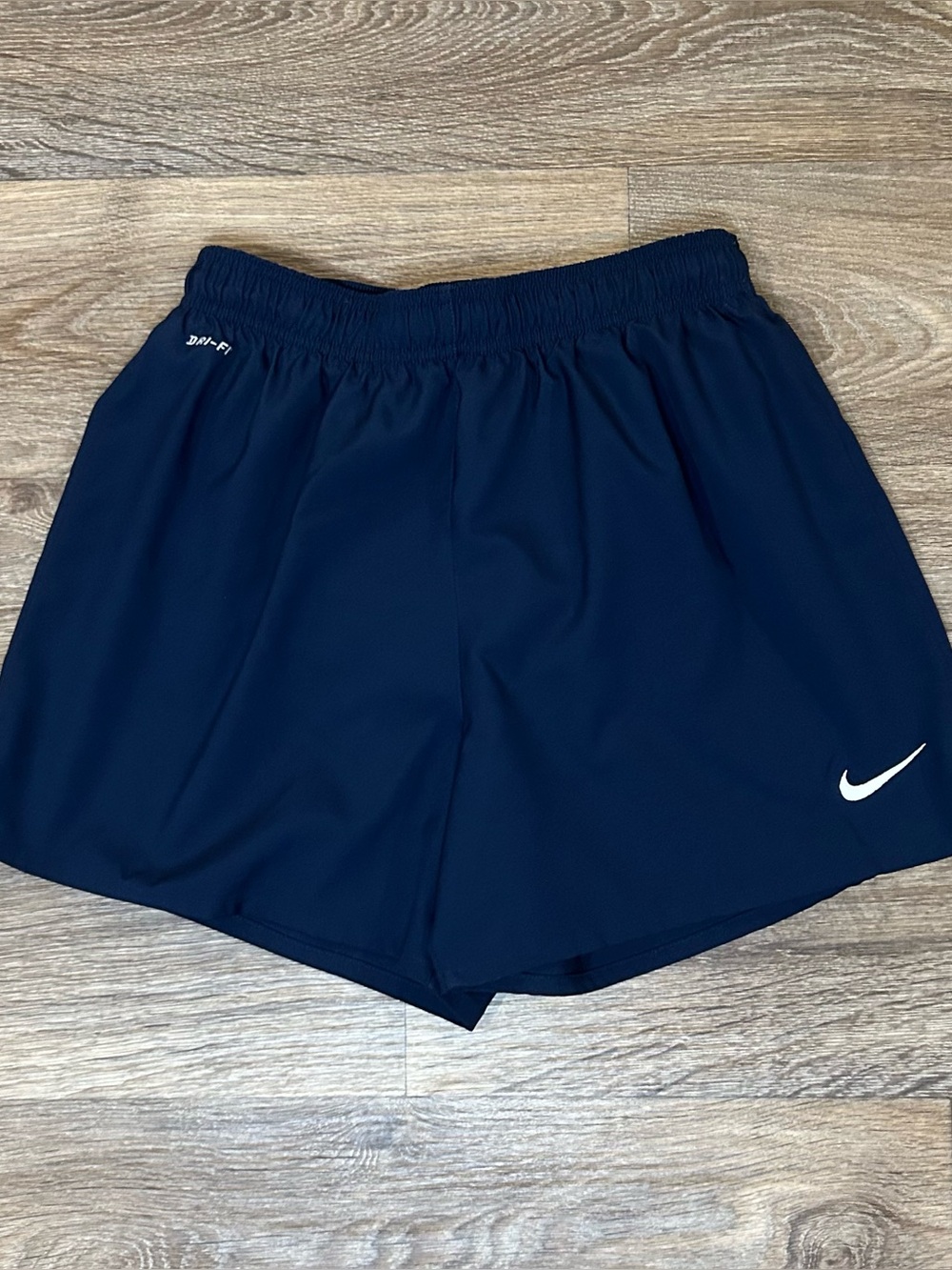 Nike Dri-FIT Navy Blue Running Shorts - Women’s Small - Embroidered Nike Swoosh